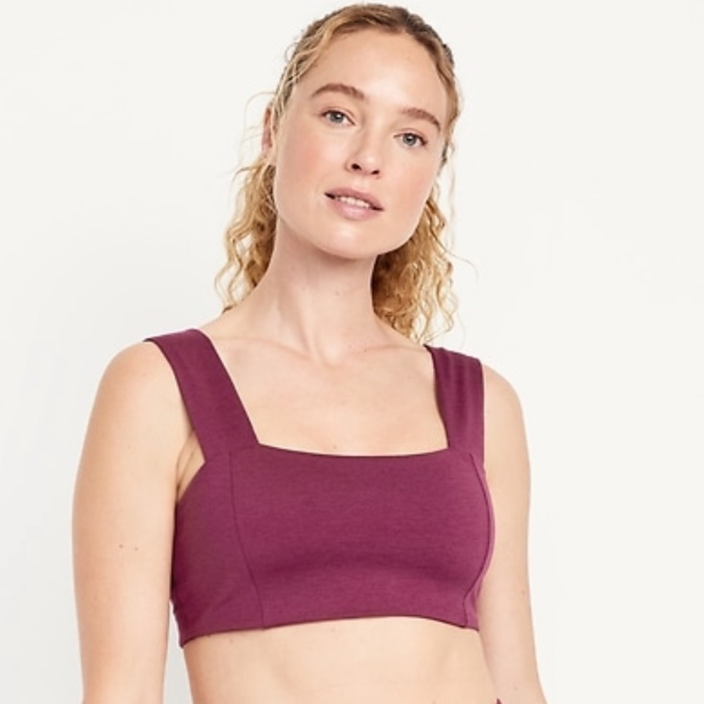 NWT Maroon Bandeau Sports Bra